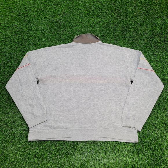 Vintage 90s Campus Collared Sweatshirt Large 22x23 Crop - Picture 2 of 12